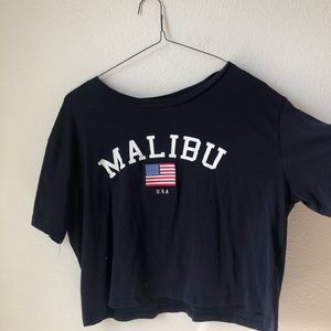 Navy crop top